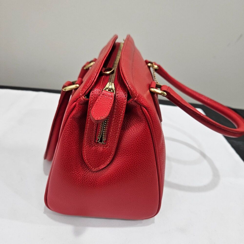 Vintage Coach Madison Sutton Satchel Crossbody Bag 4410 Scarlet Red Italy - Picture 10 of 16